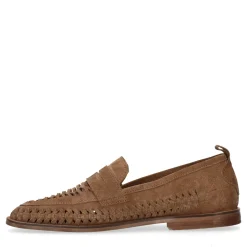 Bruine Gevlochten Suede Loafers^Sacha Best Sale