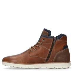 Bruine Leren Veterboots^Sacha Outlet