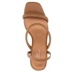 Bruine Sandalen Met Rechte Hak^Sacha Hot