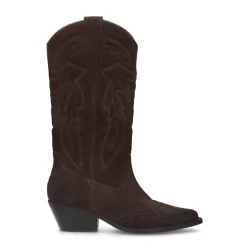 Bruine Suede Cowboylaarzen^Sacha Flash Sale