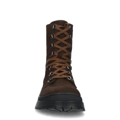 Bruine Suede Hoge Veterboots^Sacha Fashion