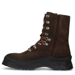 Bruine Suede Hoge Veterboots^Sacha Fashion