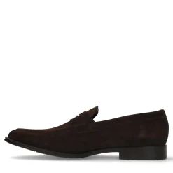 Bruine Suede Klassieke Loafers^Sacha Best Sale