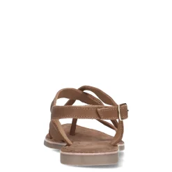Camel Leren Sandalen Met Gekruiste Bandjes^Sacha Discount