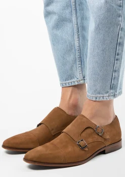 Camel Suede Gespschoenen^Sacha Clearance