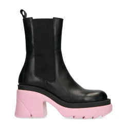 Chunky Chelsea Boots Met Roze Zool^Sacha Hot