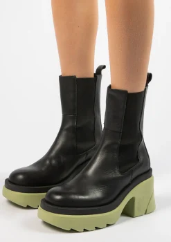 Chunky Chelsea Boots Met Groene Zool^Sacha Cheap