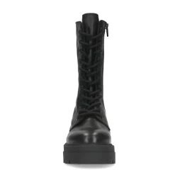 Chunky Zwarte Leren Veterboots^Sacha Cheap