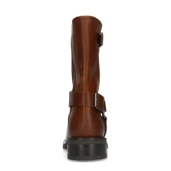 Cognac Buckle Biker Enkelboots^Sacha Online