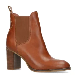 Cognac Enkellaarsjes Met Hak^Sacha Flash Sale