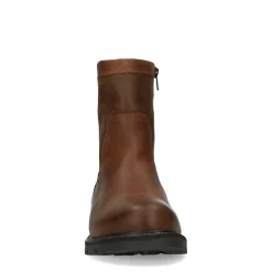 Cognac Leren Boots Met Imitatiebont^Sacha Best