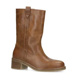 Cognac Leren Laarzen^Sacha New