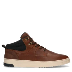 Cognac Leren Veterboots^Sacha Online