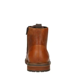 Cognac Leren Veterboots^Sacha Store