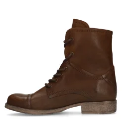 Cognac Leren Veterlaarsjes^Sacha Shop