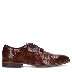 Cognac Leren Veterschoenen^Sacha Best Sale