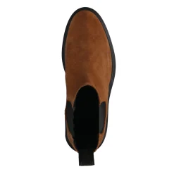 Cognac Suede Chelsea Boots^Sacha New