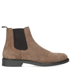 Cognac Suede Chelsea Boots^Sacha New