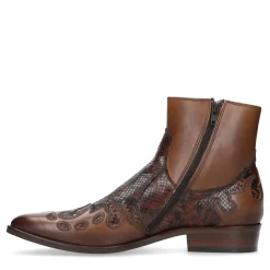 Cognac Western Boots Met Snakeskin^Sacha Cheap
