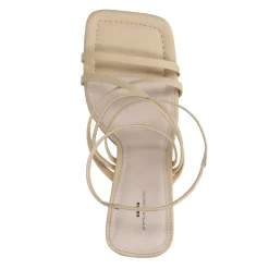 Creme Hak Sandalen Met Bandjes En Carre Neus^Sacha Store