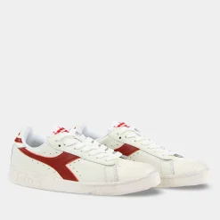 Diadora Game L Low Waxed Wit/Rood Dames^Sacha Discount