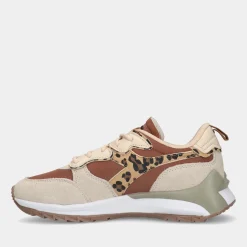 Diadora Jolly Animalier Brown Dames Sneakers^Sacha Discount