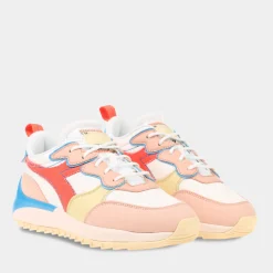 Diadora Jolly Canvas Oranje/Blauw Dames^Sacha Discount