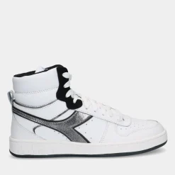 Diadora Magic Basket Mid Metal Wn White Dames Sneakers^Sacha Shop