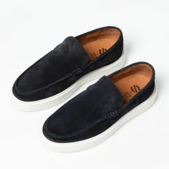 Donkerblauwe Loafers Met Witte Zool^Sacha Best Sale