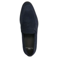 Donkerblauwe Suede Klassieke Loafers^Sacha Clearance