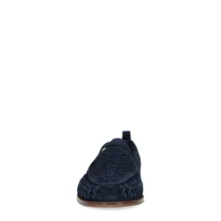 Donkerblauwe Suede Loafers Met Gevlochten Detail^Sacha Sale