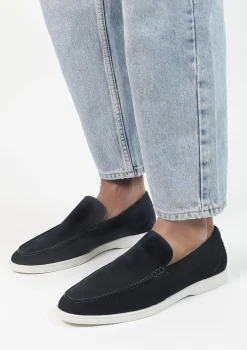 Donkerblauwe Suede Loafers^Sacha Outlet