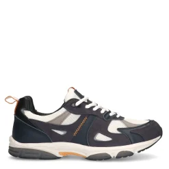 Donkerblauwe Suede Sneakers Met Lichtgrijze Details^Sacha Discount