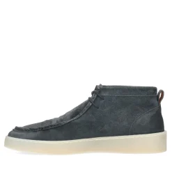 Donkerblauwe Suede Veterboots^Sacha Online