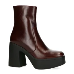 Donkerbruine Enkellaarzen Met Hak^Sacha Clearance