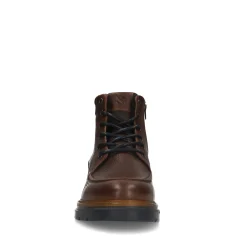 Donkerbruine Hoge Leren Veterboots^Sacha Best