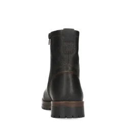 Donkerbruine Leren Boots Met Imitatiebont^Sacha Best