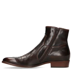 Donkerbruine Leren Lage Boots^Sacha Online