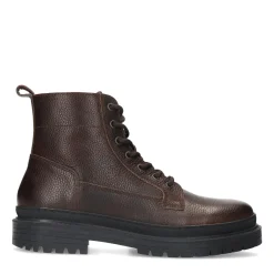 Donkerbruine Leren Veterboots^Sacha Cheap