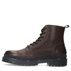 Donkerbruine Leren Veterboots^Sacha Cheap