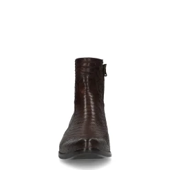 Donkerbruine Leren Western Boots Met Snakeskin^Sacha Online