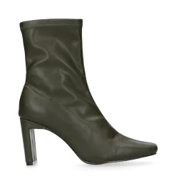 Donkergroene Enkellaarsjes Met Hak^Sacha Cheap