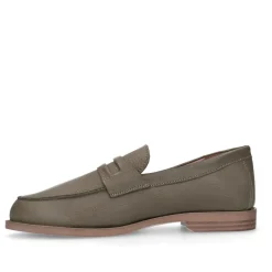 Donkergroene Leren Penny Loafers^Sacha Cheap