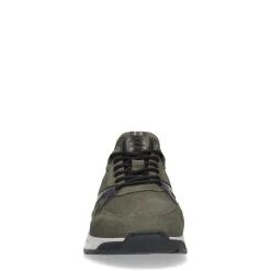 Donkergroene Leren Sneakers^Sacha Fashion