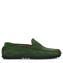 Donkergroene Suede Mocassin Loafers^Sacha Discount