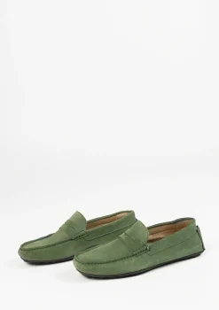 Donkergroene Suede Mocassin Loafers^Sacha Discount