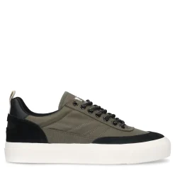 Goliath Donkergroene Nylon Sneakers Met Suede^Sacha Fashion