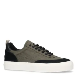 Goliath Donkergroene Nylon Sneakers Met Suede^Sacha Fashion