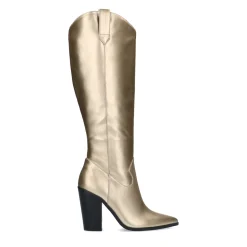 Gouden Hoge Laarzen Met Hak^Sacha Cheap