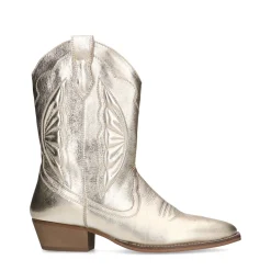 Gouden Leren Cowboylaarzen^Sacha Hot